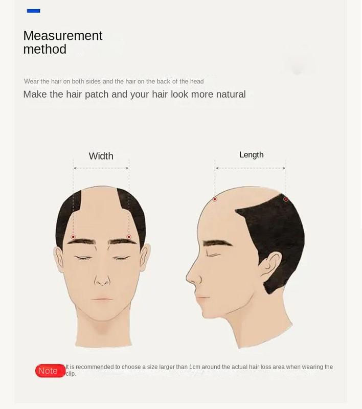 Product Introduction of Wig Men's Real Hair New Brush Cut Ultra-Thin Hand Woven Delivery Needle Biological Scalp Invisible Seamless Men's Wig Set 8