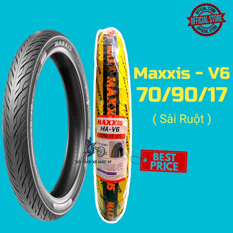 Vỏ Lốp Xe Máy Maxxis V6 70/90/17 Gai Xương Cá