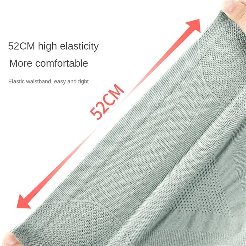Quần Lót Nữ, Độ Đàn Hồi Cao, Co Giãn Cao, Thoáng Khí, Đáy Quần Cotton, Thoải Mái, Cạp Cao, Quần Lót Không Đường May, Hỗ Trợ Xuống, Thích Hợp Cho Phụ Nữ Women Voi Lịch Voan Xám 4