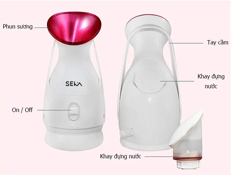 Máy xông hơi mặt Seka cao cấp công suất 280W 55ml giữ ẩm, làm sạch, se khít lỗ chân lông 4