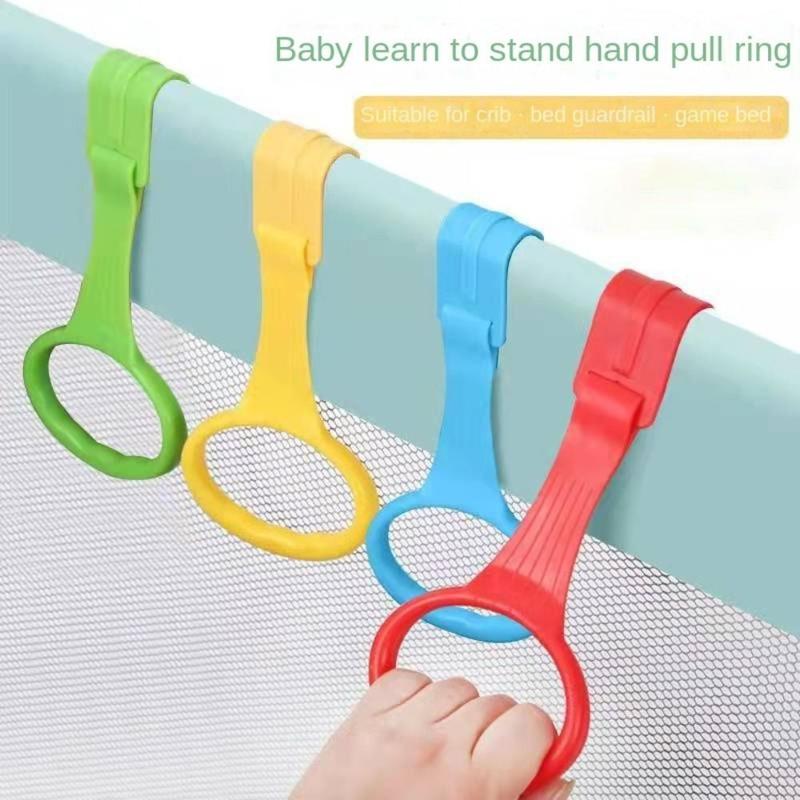 1/4pcs Gift Plastic Playpen Pull Ring Baby Walking Assist Tools Playpen Accessories Stand Rings Light Weight Baby Crib Hooks Playpen 0