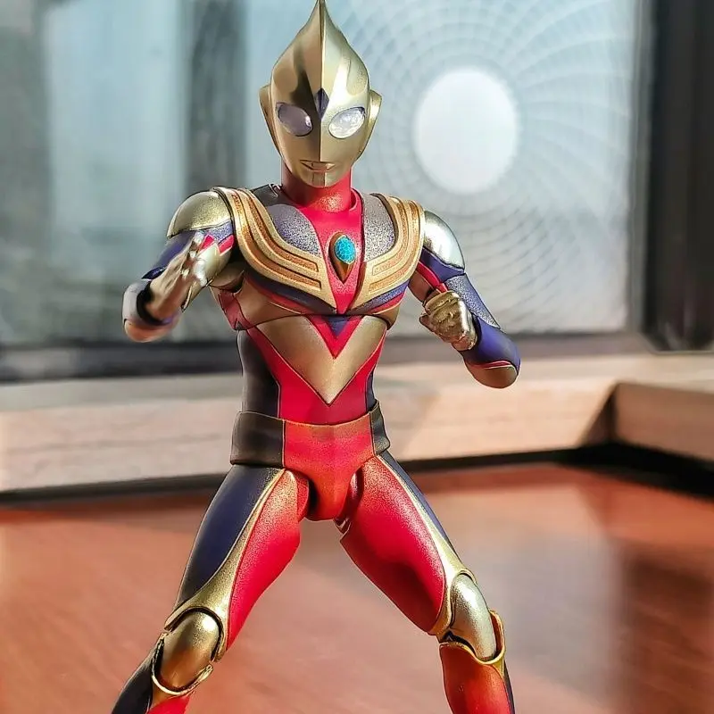 Mainan Tiga Ultraman Tiga, Kit Garaj, Badan Litga, Model Mendominasi, Boneka, SHF Bersama Budak, Kartun Super Comel Figures Toy
