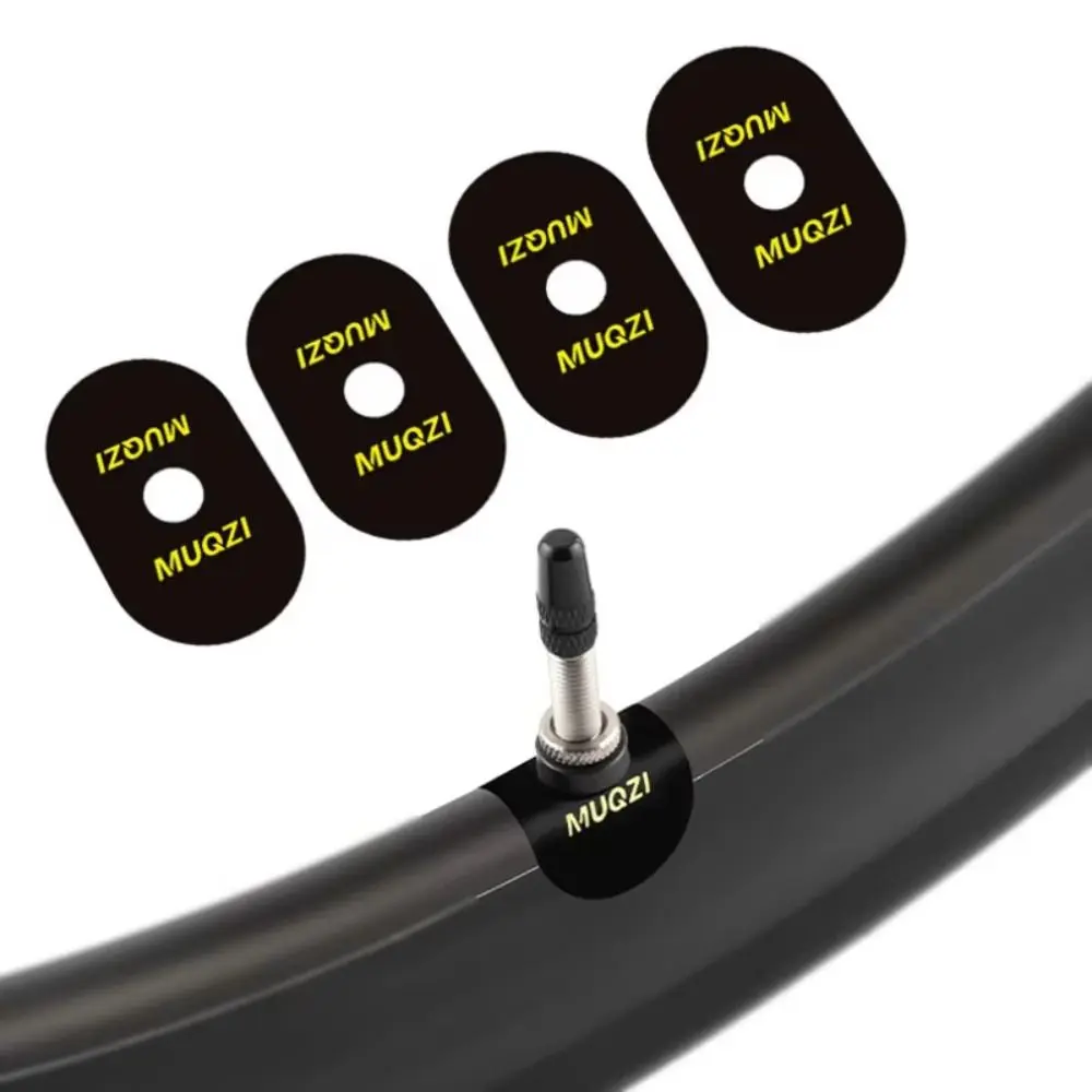 5 Pairs New PET Bicycle Presta Valve Sticker Gasket Rim Adhesive Protective Stickers Waterproof Schrader Valve Sticker Bike Tire