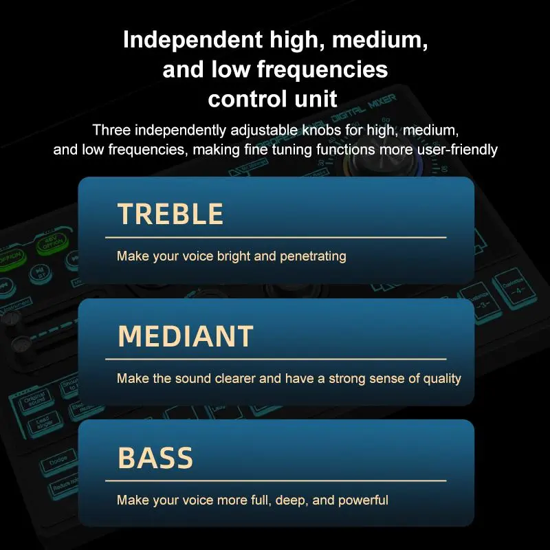 USB Rechargeable Sound Card, Professional Live Sound System Card, Live Streaming Mixing Console, Audio Mixer for Live Streaming, Karaoke, DJ, Music Production 6