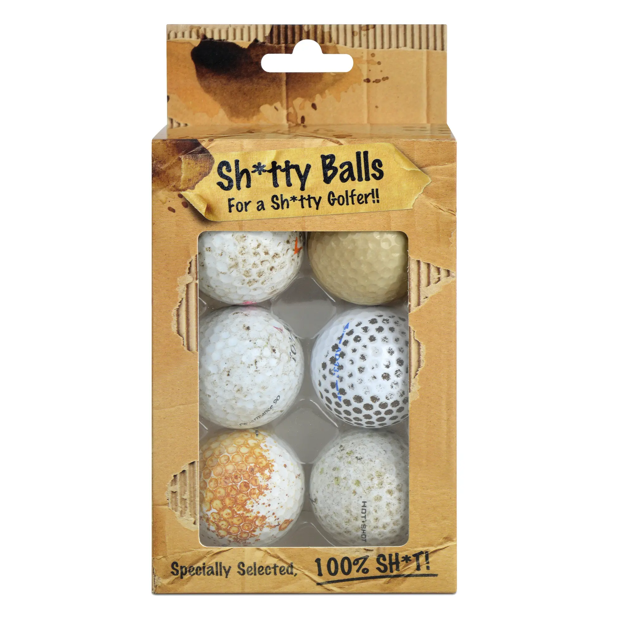 On Par Sh*tty Golf Balls (Pack of 6) PERFECT FATHER'S DAY GIFT