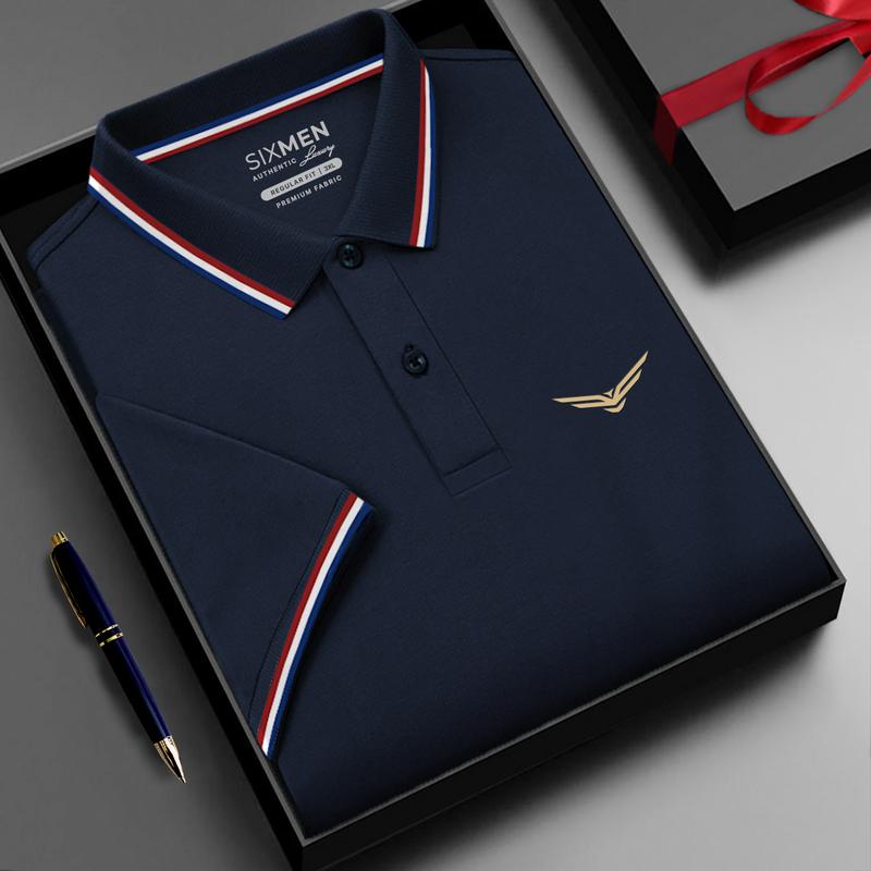  Áo polo nam cao cấp có cổ  Tặng Kèm Hộp Quà Xịn  SIXMEN 3RIM Eagle - Áo polo vải CVC cotton thoáng mát sang trọng Menswear Shirt Ngắn Tay 