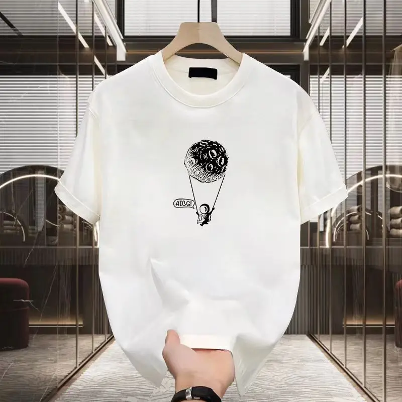 Summer New Trendy Brand Pi Shuai Short Sleeve T-shirt for Youth Men and Women, Versatile Half Sleeve Fashion, Trendy Printed Round Neck