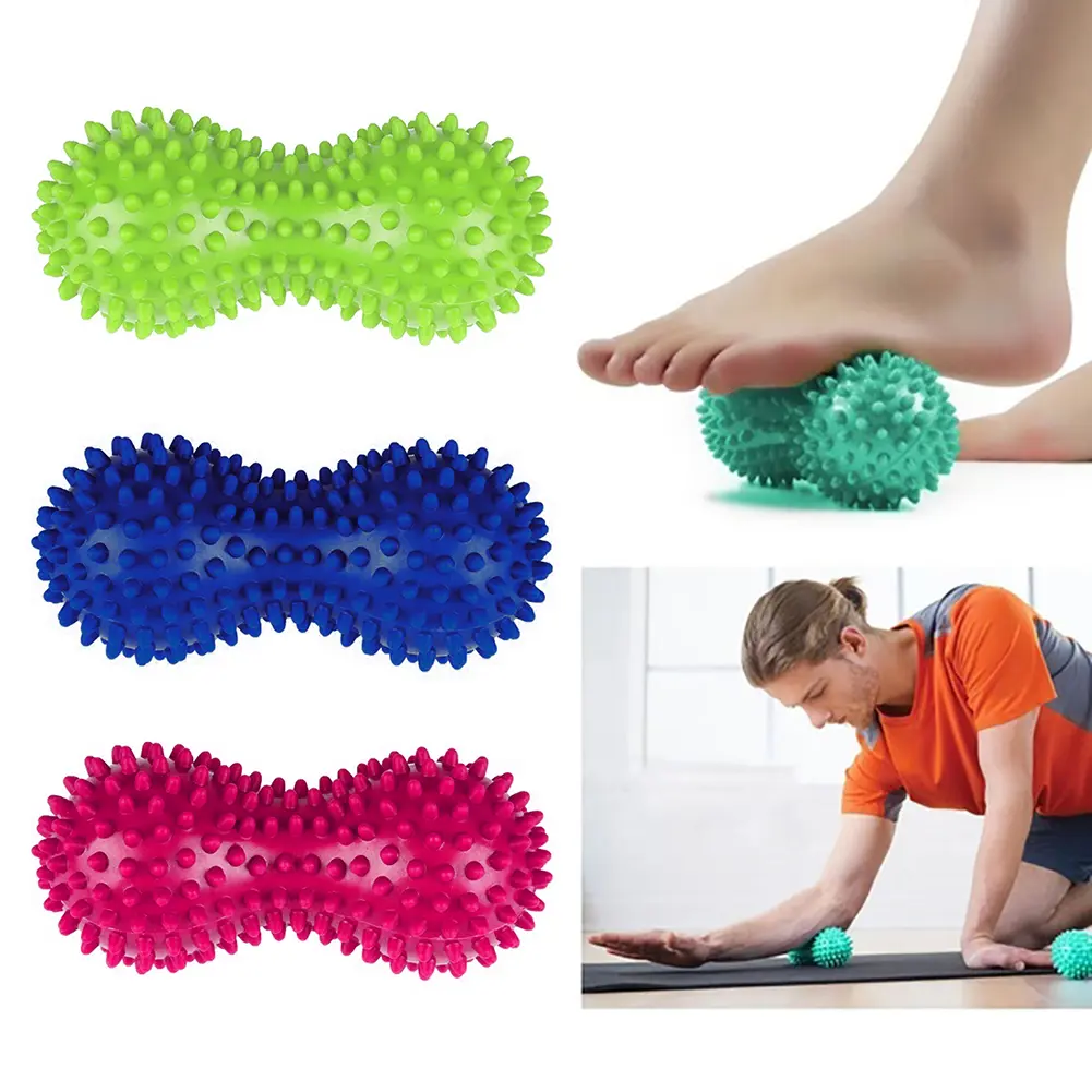 Swazsdk Peanut Shape Yoga Fitness Massage Ball PVC Muscle Relax Body Hand Foot Massager