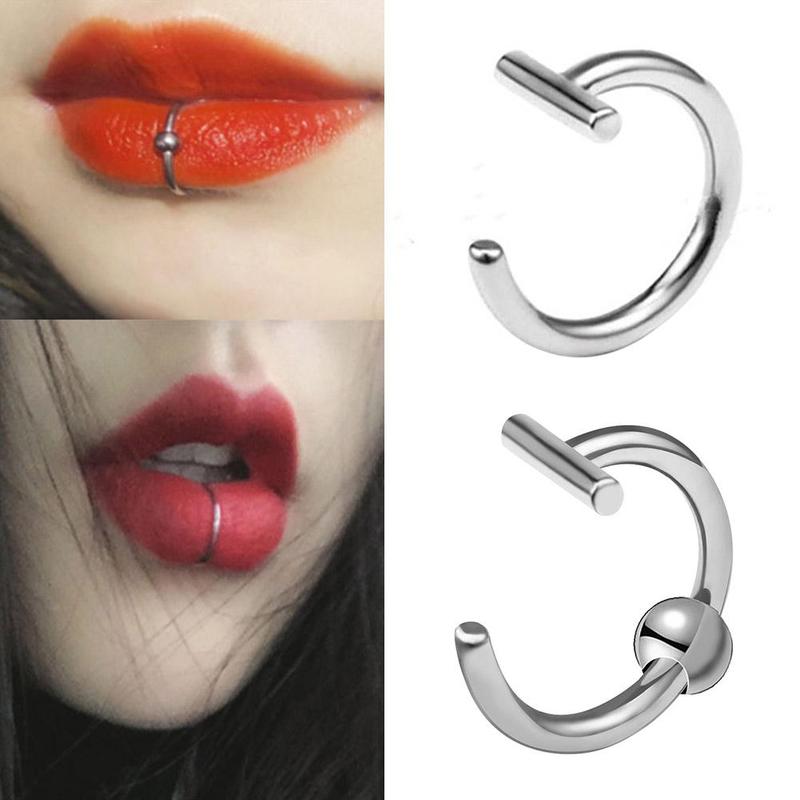 Lip Ring Magnet Fake Piercing Lip Ring Fake Piercing Lip Clip Fashion For Women Men U2M7 5