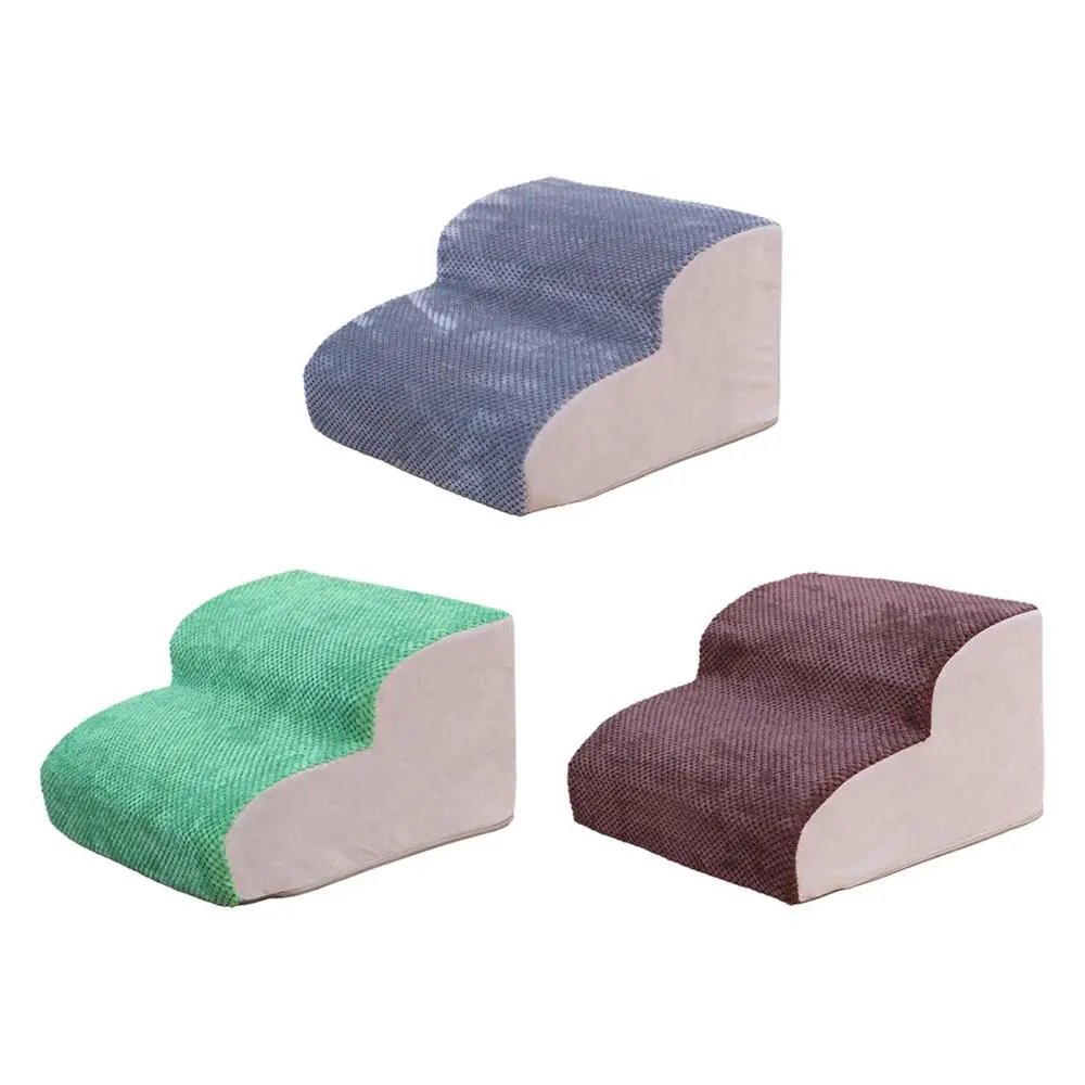 2 Steps Dog Stairs Portable Anti Slip Removable Cover Soft Breathable Puppy Stairs Ramp Pet Ladder for Sofa Home Bed Car