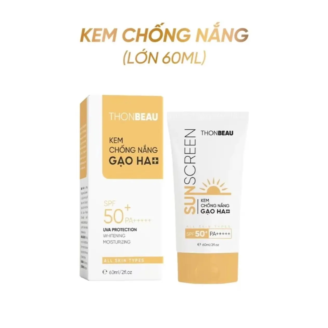 Kem chống nắng HA chai lớn  60ml Skincare