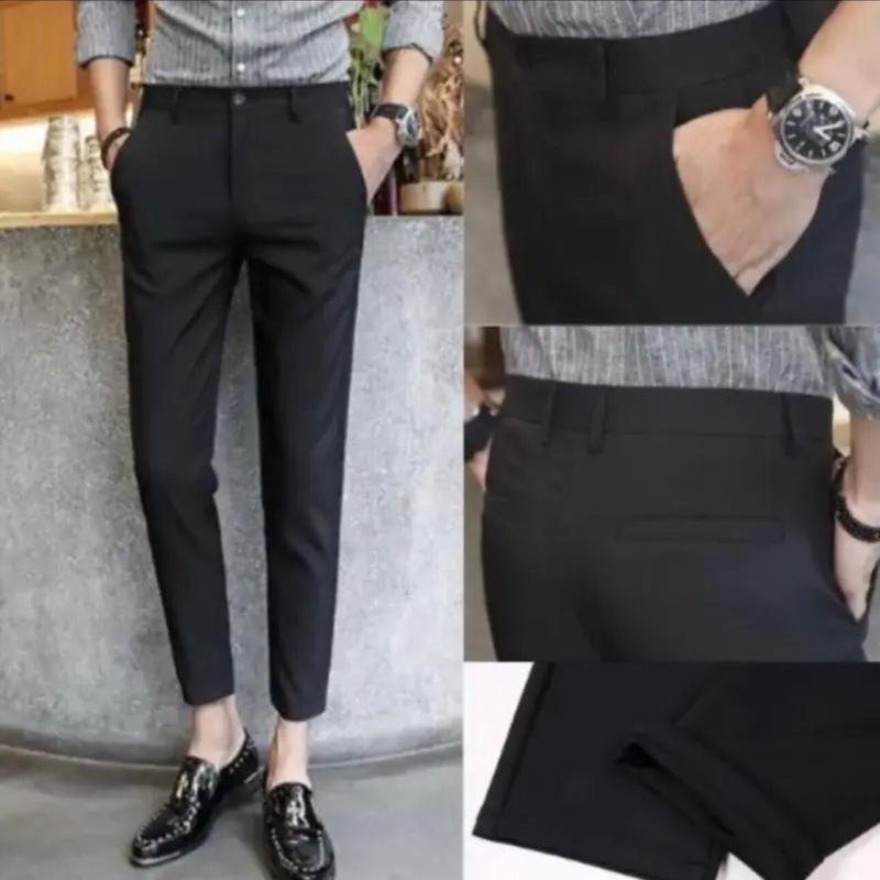 QUẦN TÂY ÂU NAM_ Chất Vải COTTON Co Giãn 4 Chiều CAO CẤP Vải Không Nhăn Không Xù Trẻ Trung Lịch Lãm  Menswear Đen Kem Pants Jean quana unam