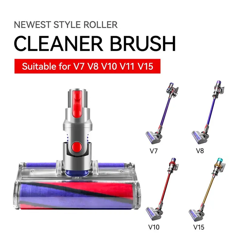 Vacuum Cleaner Brush Head, Replaceable Accessories Spare Parts for Dyson V7 V8 V10 V11 V15, Handheld Vacuum Cleaner Motorized Floor Brush Head 7