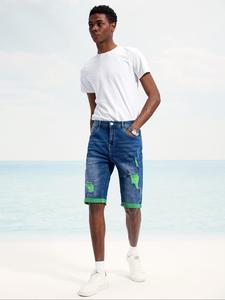 Men's Regular Fit Denim Shorts, Casual Comfy Shorts for Summer, Fashion Men's Bottoms for Daily Wear, Cotton