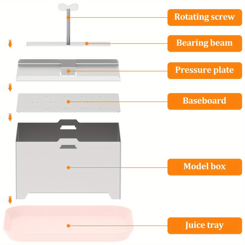 Food Grade Stainless Steel Tofu Press Kit: Adjustable Tofu Press, Detachable Mold, Drip Tray, Dishwasher Safe - Perfect for Home Tofu Making Kitchen Utensils 1