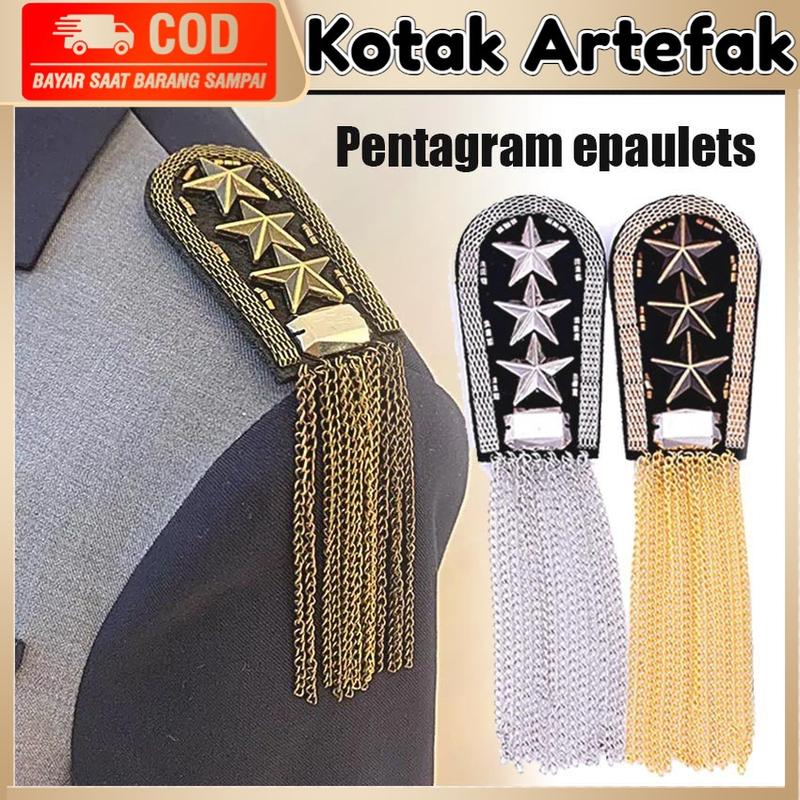 Evolet Paskibra Rumbai Bahu Model Rivet Logam / Tanda Pangkat Paskibra Aksen Rivet + Rumbai Untuk Penyanyi / Panggung Gaya Vintage Punk Aksesoris Fashion Wanita 0