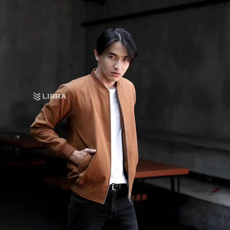 Jaket Bomber Pria Jaket Bomber Canvas Pria jacket Man Parka Best seller Bandung Hitam Kancing Distro Nyaman 2
