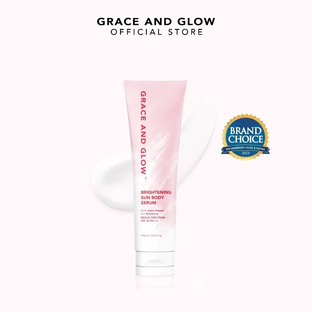 Najmio Grace and Glow Brightening Sun Lotion Body Serum SPF 30 PA+++ | Sunscreen | - Sunblock Badan Anti UV with Arbutin + Bearberry
