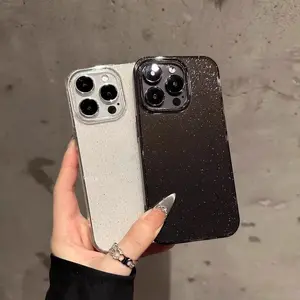 Casing lembut berkilauan sederhana, casing ponsel mode mewah, casing pelindung silikon lembut antijatuh, cocok untuk iPhone 15 14 13 11 12 Pro Max, XR X 87 Plus XS Max.