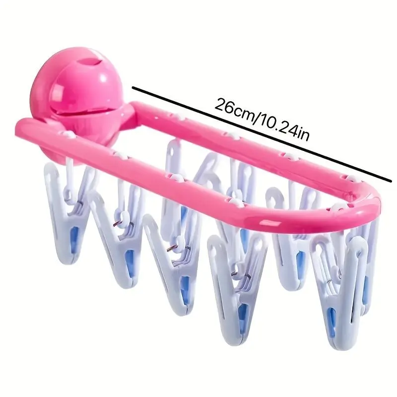 Foldable Clothes Drying Rack, 1 Count Multifunctional Socks Drying Rack, Clothes Hanger for Bathroom, Laundry Room, Bedroom, Home Supplies 1