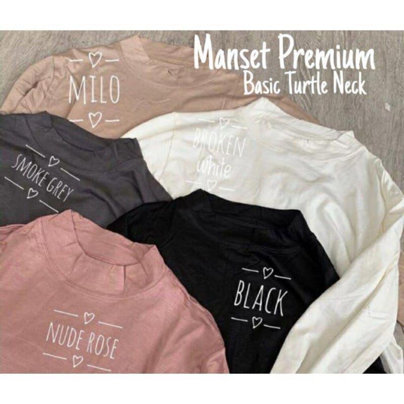 Manset Kaos Premium Rayon super / basic tutrtleneck / manset Hitam Polos 6