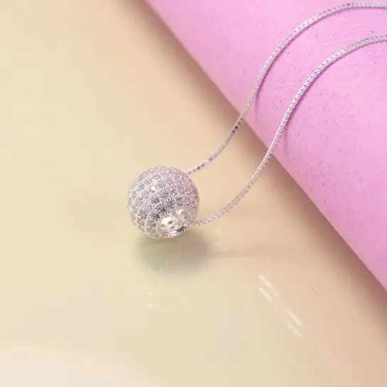 dây chuyền bạc 925 mặt cầu đá đá StoneLife - TÂN BẠC STORE 3