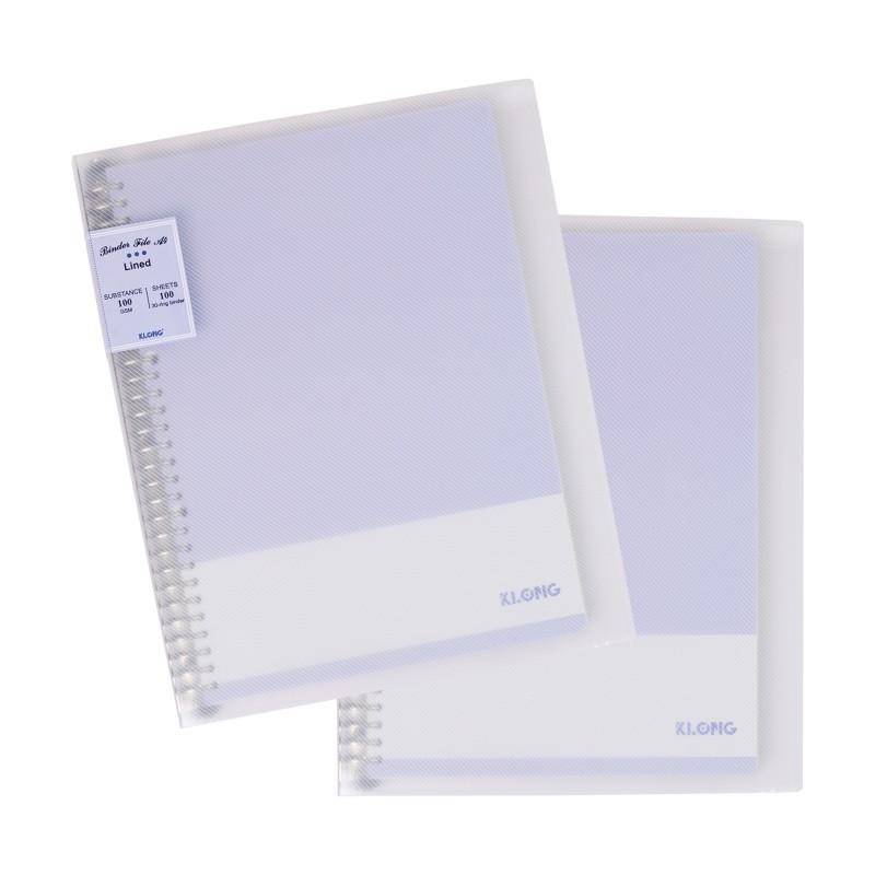 Sổ kẹp còng sắt A4 kẻ ngang nét đứt 100 tờ 100/76 Sổ Còng Klong Ms 523