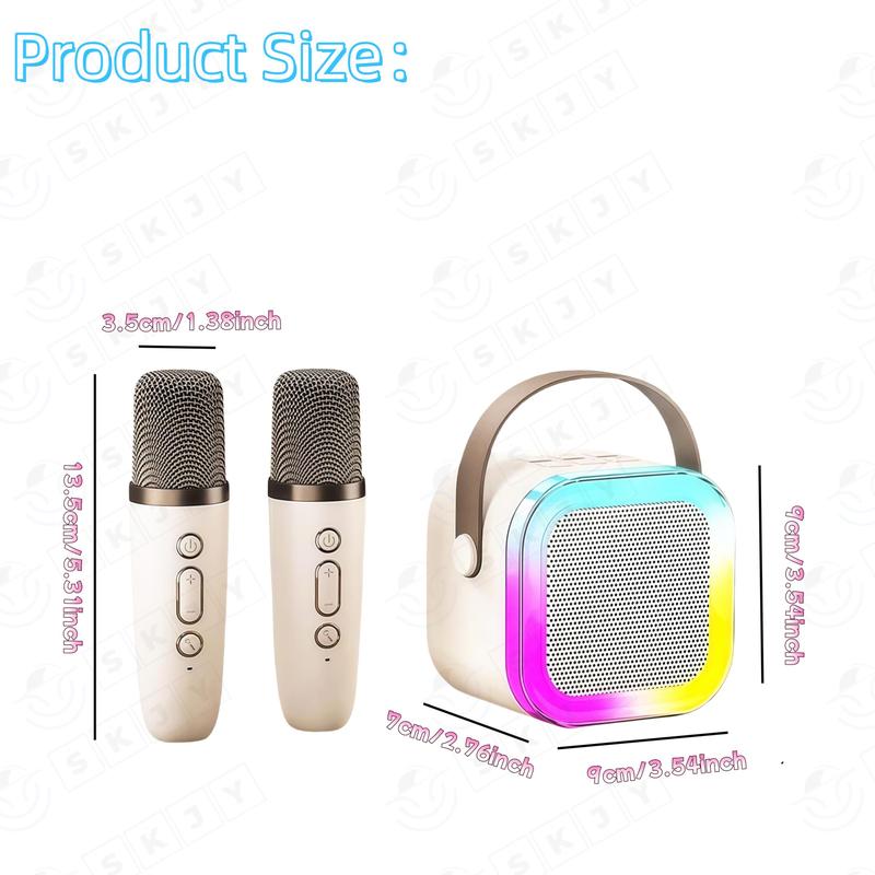 Rechargeable Wireless Speaker, 1 Count Karaoke Speaker with Microphone, Multi-functional Bluetooth-compatible Speaker for Home Party, Best Gifts for Men 1