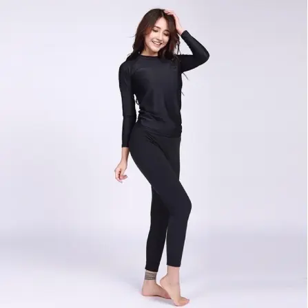Bikini đồ bơi nữ kín đáo tay dài quần dài che nắng màu đen VATIXA BKN136 1