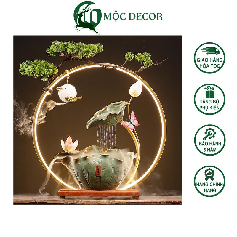  Thác Nước Tiểu Cảnh Phong Thủy Hình Sen Tao Nhã Decor Trang Trí Nội Thất Nhà Ở Văn Phòng Làm Việc Decor Phòng Trang Trí Nhà A05 thac  nuoc 