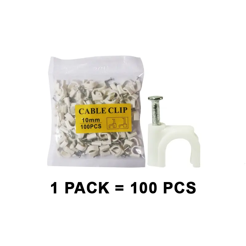 EELIC KLK-10MM  1 PACK ISI 100 PCS Klem Kabel Ukuran 10mm Dengan Paku