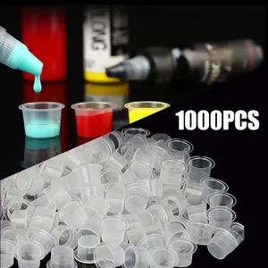 Tattoo Ink Cup Tempat Tinta Tato Wadah Pigment Tato Big Pack Kecantikan Tubuh Tattoo 1000pcs