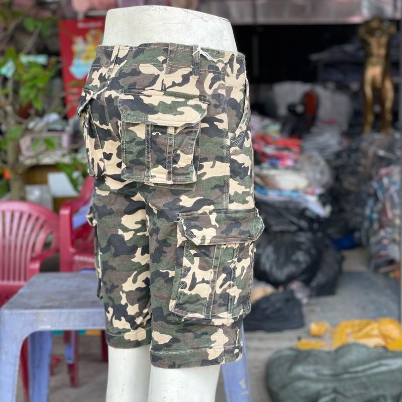 Quần Short Kaki Nam Túi Hộp Rằn Ri Cao Cấp