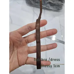 Bahan tali elastis glossy untuk dress atau bh bra 10mm 1cm jual ecer per meter warna banyak