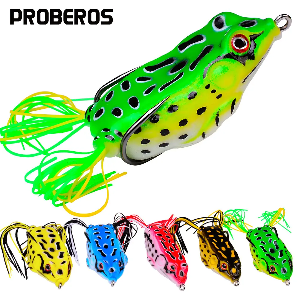 5g/9g/13g/17.5g Jumping Frog Lure Soft Topwater Fishing Crank Bait Lures Artificial Soft Bait with Hooks for Predatory Fish