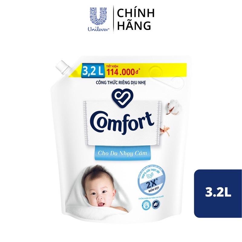 Combo 2 Nước xả vải Comfort Cho Da Nhạy Cảm Túi 3L/ 3.2L - Phù hợp với cả em bé