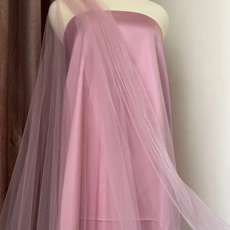 Bahan Kain Soft Tile Tule Tulle Polos Premium Jaring Kelambu Warna Rosegold Sky Blue Sage Green Hitam Hijau 2