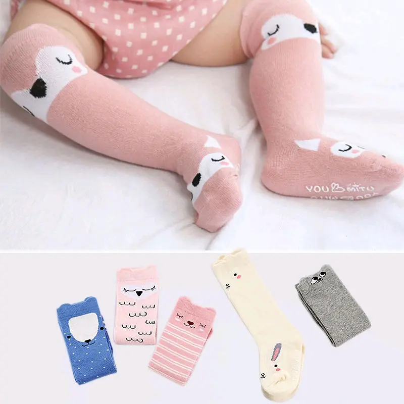KAOS KAKI BAYI ANAK KARAKTER ANIMAL PANJANG ANTI SELIP LUCU IMPORT HALUS