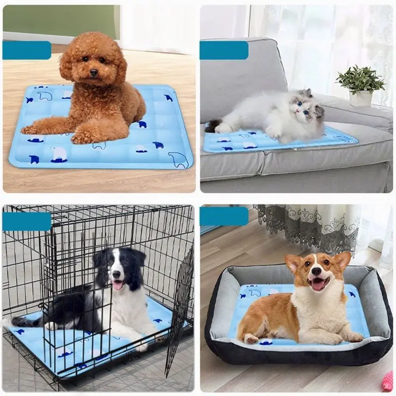 Cooling Pad Kucing & Anjing Summer Pet Cooling Mat Alas Matras Pendingin Hewan Anjing Kucing Alas Pendingin Hewan Alas Karpet Dingin Untuk Anjing Dan Kucing 6