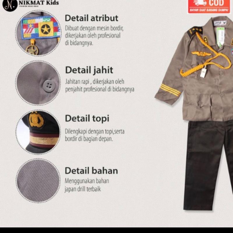 BAJU POLISI KOMBI (kijang) Anak 2