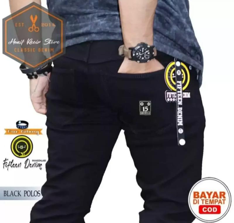 Product Introduction of Celana Jeans Pria Slim Fit Bahan Streach Pensil Bagus Melar Ngaret Karet Adem Skinny cowo Panjang slimfit cowok Street melar 3