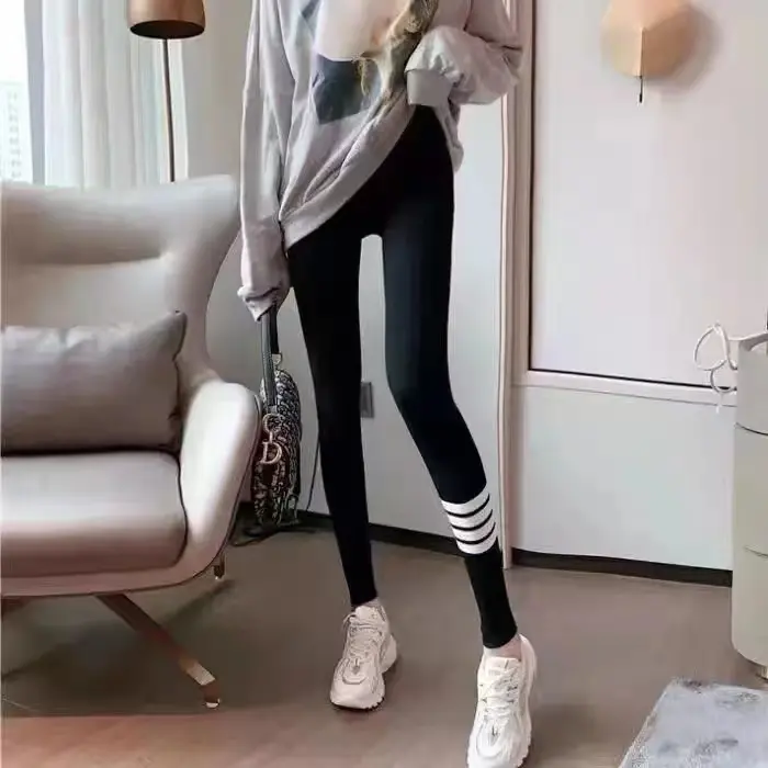 Legging Wanita Populer Baru 2023 Legging Berkualitas Tinggi Celana Pinggang Tinggi Elastis Tinggi Celana Legging Kecil Celana Elastis Pakaian Luar Wanita Ramping Ukuran Besar Longgar 6