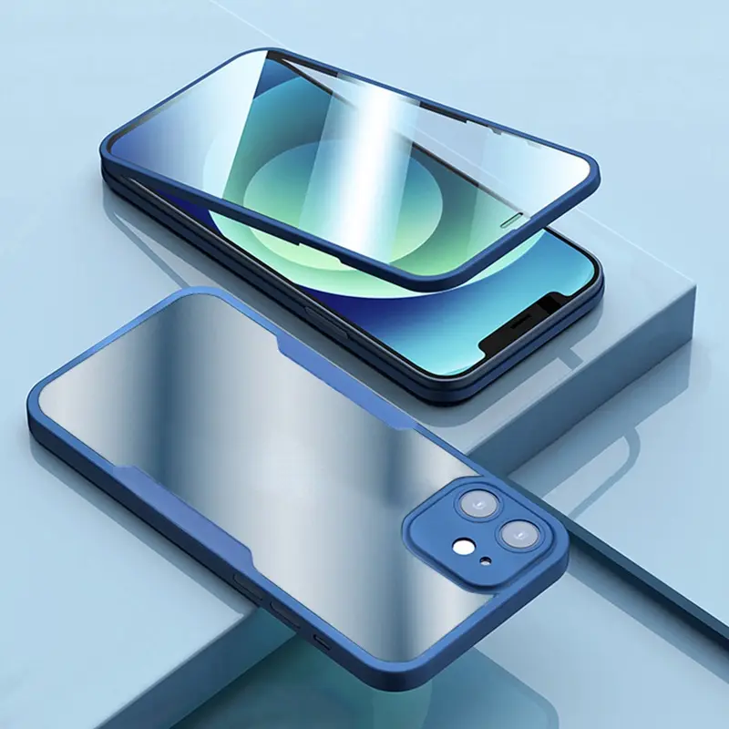 Ốp Trong Suốt, Hai Mặt 360, Tương Thích Với iPhone 15, 14, 13, 12, 11, 16 Pro Max, XR, X / XS, 7 / 8P, SE3, Ốp Trong Suốt, Chống Sốc, Bảo Vệ Camera Ốp Cứng Trong Suốt, Dành Cho Dòng iPhone 2