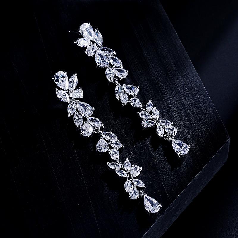 Product Introduction of Bông Tai Tua Rua, Rakol, Phong Cách Châu Âu Và Mỹ, Lớp Hoàn Thiện Sang Trọng Lối Vào, Bông Tai Dài, Dành Cho Nữ, Dát Zircon 3A, Bông Tai Dễ Phối Đồ Thích Hợp Cho Cô Dâu 43