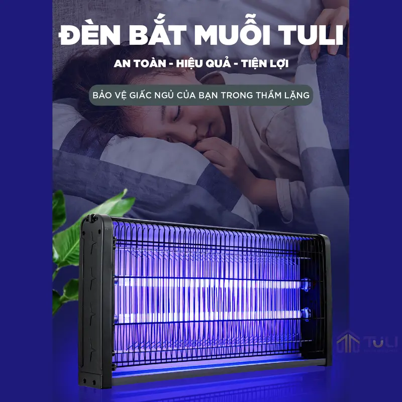Đèn Bắt Muỗi Và Côn Trùng Tuli TL-006, Công Suất 6W, Máy Bắt Muỗi Bằng Đèn, Bắt Muỗi/Ruồi/Kiến Ba Khoang/Các Loại Côn Trùng, An Toàn Khi Sử Dụng, Có Lớp Lưỡi Bảo Vệ, Bảo Hành 2 Năm đèn bắt muỗi tự động 3