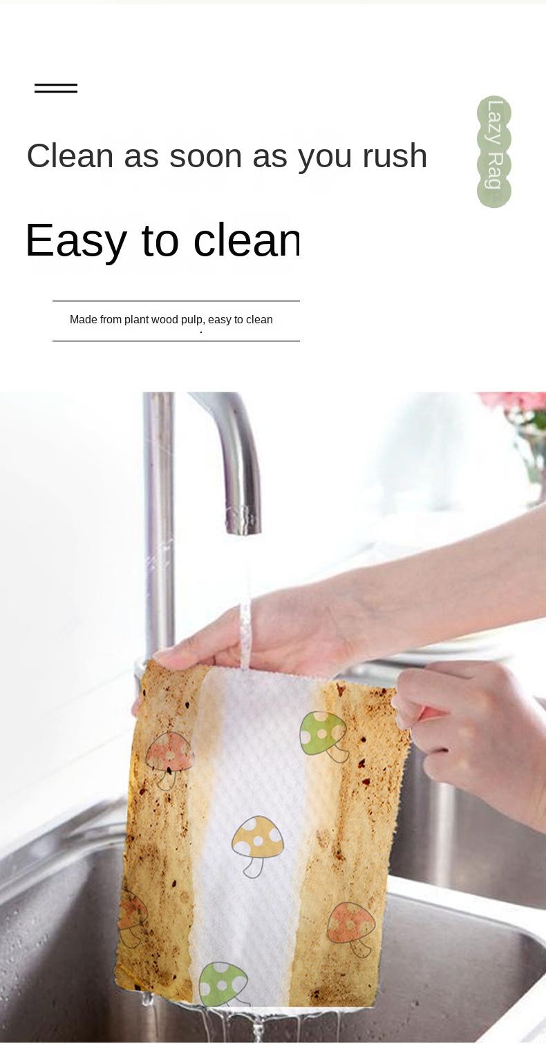 Product Introduction of Kitchen Rag Wet and Dry Cloth, Absorbent Water and Oil Absorbent Thick Thick Tissue, Multi-Purpose, Super Thick, Washable For Home Use, Point-Break Design easy to tear, and it's easier to dispose of when used 5