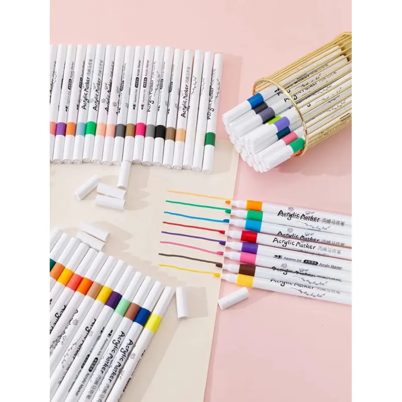 Bộ 60 Bút Màu Acrylic Marker , Mực Chống Nước , Vẽ Được Trên Nhiều Chất Liệu 8