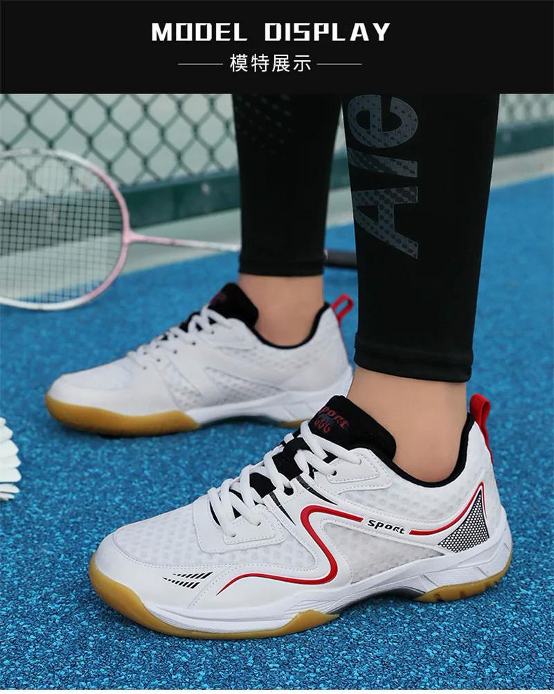 Product Introduction of Badminton Shoes for Men Non-slip Sneakers Tennis Volleyball Shoes Table Tennis Shoes Women Sports Professional Training Athletics Size 36-45 Free Socks and Free Delivery 28