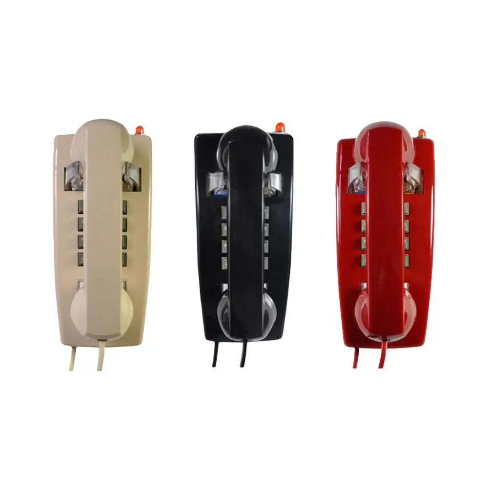Landline Corded Wall Phone with Indicator Wall Telephone Wall Phone ,Wall Mounted Telephone, for School Bathroom kitchen Room Airport