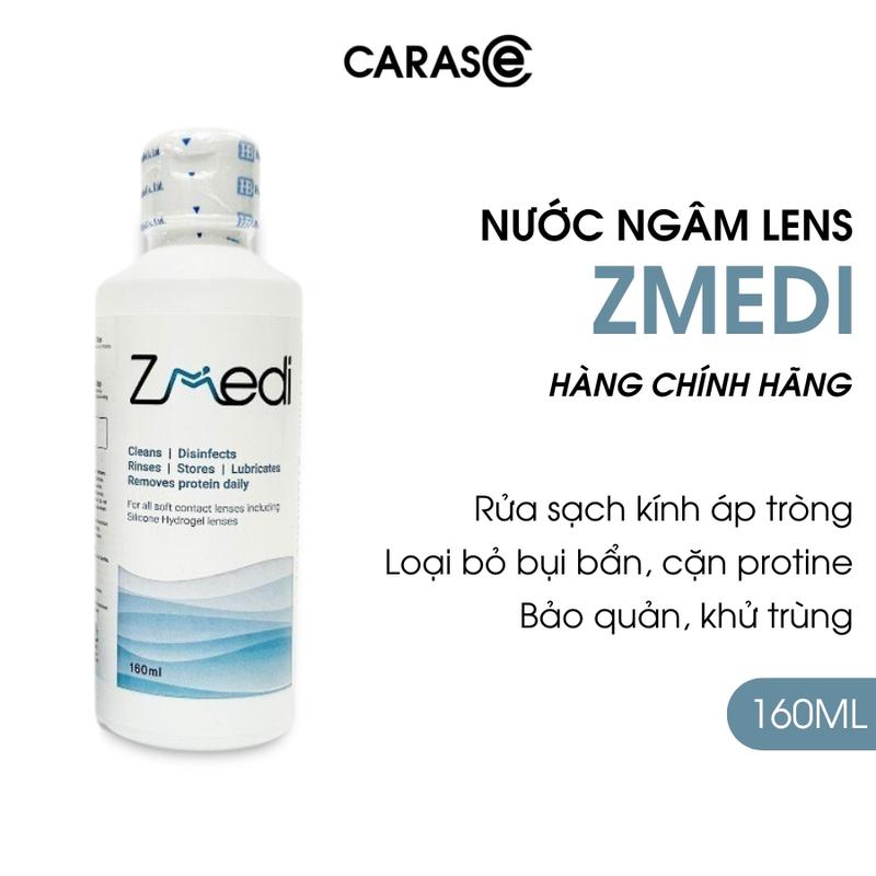 Nước Ngâm Kính Áp Tròng ZMEDI HÀN QUỐC 160ML - CARASE, giúp rửa sạch, khử trùng, bảo quản và kéo dài tuổi thọ lens